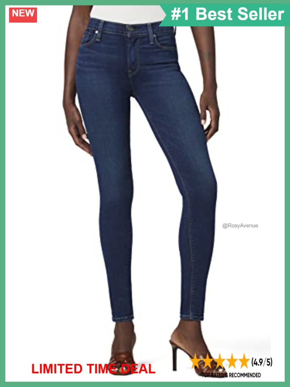 Hudson Nico Mid Rise Super Skinny Jeans Premium Denim Casual